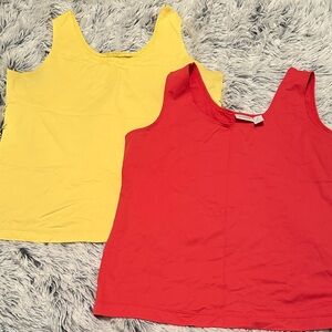 Coral and Daffodil Yellow Chicos Tank Tops